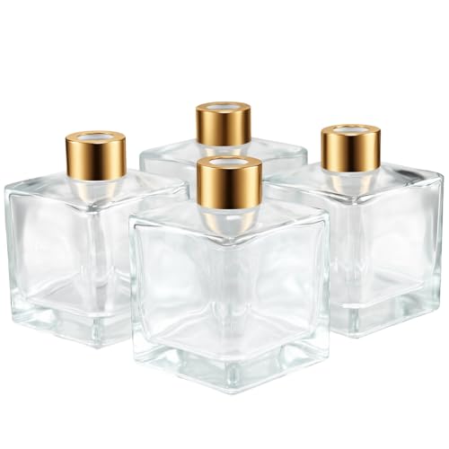 Botellas de Vidrio Cuadradas para Difusor, Set de 4