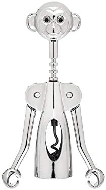 Godinger Monkey Head Corkscrew Wine Cork Bottles Opener and Beer Cap Remover