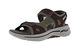 Skechers Men's Go Walk Arch Fit - Mission II Sandal, Olive, 10 UK