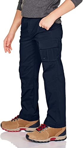 Cqr Kids Youth Hiking Cargo Pants, Outdoor Camping Pants, Upf 50+ Quick Dry Regular Pants, Regular Driflex Navy, Large #TOP2