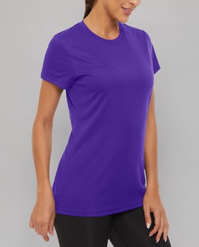 Image of MAGCOMSEN Women's Short Sleeve T-Shirts UPF 50+ Sun Protection Shirts Quick Dry Athletic Running Workout Tops Rash Guard