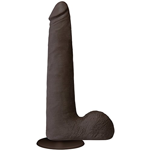 Doc Johnson The Realistic Cock with Removable Suction Cup- ULTRASKYN - Slim - 9 Inch - F-Machine and Harness Compatible Dildo - Chocolate