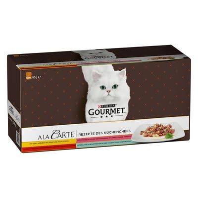PURINA GOURMET A la Carte - cibo umido per gatti, diversi tipi, Confezione da 60 sacchetti da 85 g - Total 5100 gr