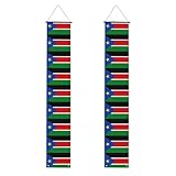 Bandera de Sudán del Sur con impresión de graduación para porche – Banderas reutilizables para porche de jardín, decoración de bienvenida al aire libre
