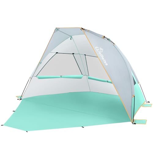 WolfWise Tenda da Spiaggia Portatile per 3 Persone UPF 50+ Tenda Parasole a con Pavimento...