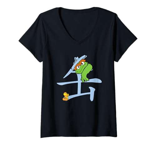 T-shirt col V Sesame Street Oscar femme pour renouveler son dressing casual