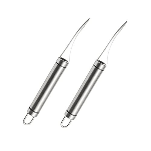 STOBAZA 2 Piezas Pelador De Camarones De Acero Inoxidable Desvenador De Camarones Herramienta para Limpiar Casa y Restaurantes