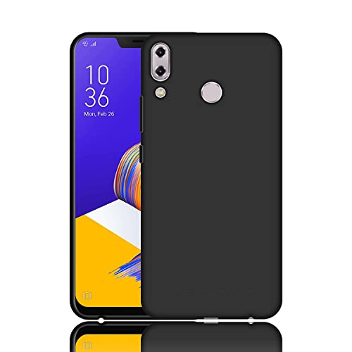 Image of Case Creation Compatible with Asus ZenFone 5Z ZS620KL Back case, Asus ZenFone 5Z Slim Flexible Smart Look case with 360 Camera All Angle Protection (Pure Black)