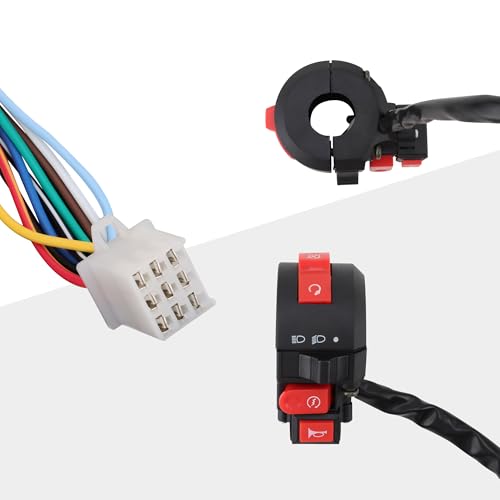 GOOFIT Motorcycle 22mm 7/8" ON OFF Controller Control Handlebar Headlight Signal Light Button Mounted Switch With Horn Replacement For ATV Dirt Bike Go Kart Scooter Pit Bike - Image 2