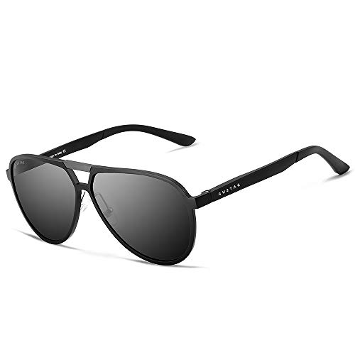 GUZTAG Polarized Aviator Sunglasses For Men Women Aluminum Frame UV400 Lens G9820