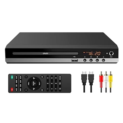 MZZYG Reproductor de DVD Reproductor De DVD HD B29 - Reproductor De CD/EVD/VCD De Alta Definición 1080P con Micrófono De Salida AV Y HDMI
