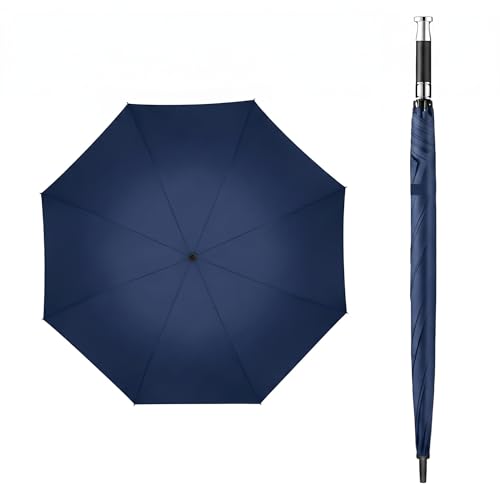 Image of GINOYA BROTEHRS Automatic Open & Close Umbrella with UV Protection - Large Windproof Stick & Compact Folding Travel Umbrella, Waterproof Heavy Duty Frame for Men & Women
