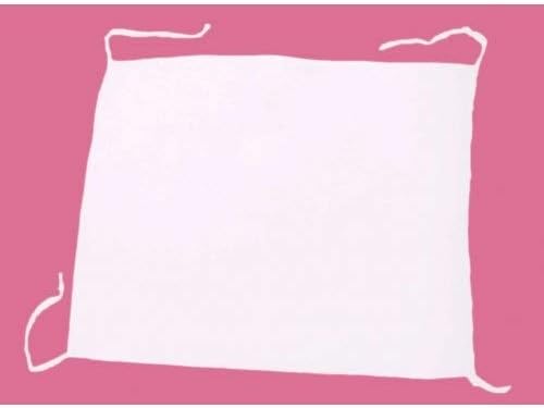Pack of 2 Dastaar Cotton Patka Headwear Small Scarf with 4 Strings White and Orange 70 cm X 70 cm