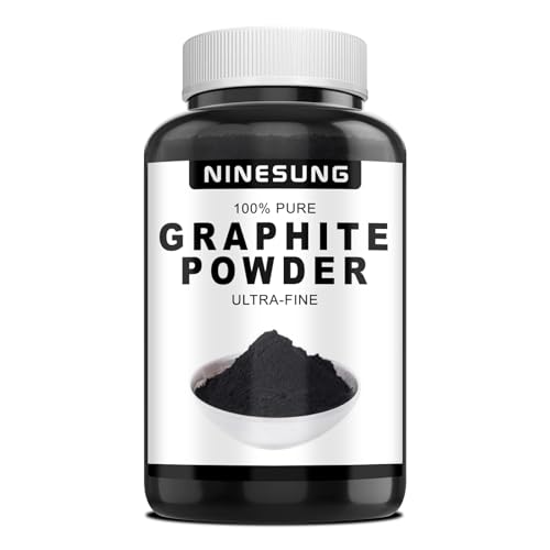 Ninesung Pure Graphite Powder, 44-Micron Ultra-Fine Graphite Powder, Excellent Dry Powdered Graphite's Lubricant, Amazing Artistic Powdered Graphite's for Sketching, Drawing, Pencils, Locks - 8 oz