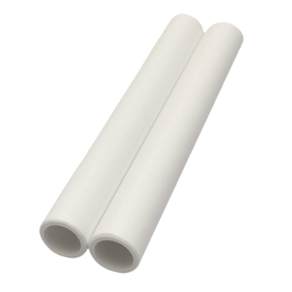 Tubo de cerámica de alúmina 2 uds longitud 200/400/300mm conductos huecos de porcelana resistentes a la abrasión, tubo aislamiento térmico protección paquete(300MM*43MM*55MM)
