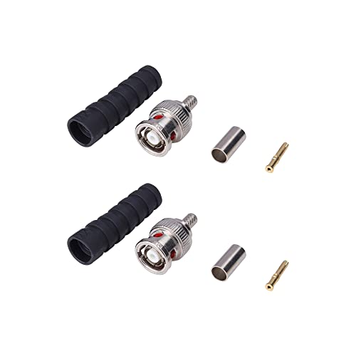 Image of MX Male BNC Plug with Female Pin Crimping Type Reverse Polarity for RG-58 Ideal for analog composite video and digital video interconnects