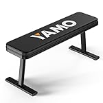 YAMO Flat Bench, 1455LBS/660KG Weight Bench for Home Gym, Easy Assembly Workout Bench with Adjustable foot Caps, Multipurpose Strength Training Bench Press for Full Body Workout