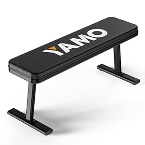 YAMO Flat Bench, 1455LBS/660KG Weight Bench for Home Gym, Easy Assembly Workout Bench with Adjustable foot Caps, Multipurpose Strength Training Bench Press for Full Body Workout