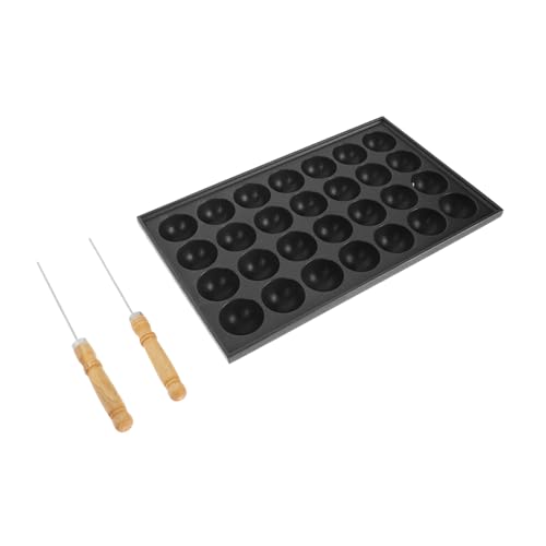 TOPPERFUN Molde para Takoyaki con Orificios Antiadherente Agujas para Hornear y Pasteles de Pescado Fácil de Limpiar y Rápido Calentamiento para Cocina Casera