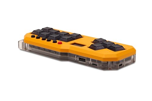 Image of KEEBMONKEY DOIO Hitpad M Series Aluminum & Acrylic Mini Gaming Leverless Arcade Controller w / 0.91' Display, RGB & Dual USB-C for PC /Switch /PS3 /PS4 /PS5