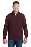 SPORT-TEK Unisex Quarter Zip Sweatshirt, Maroon, 3XL