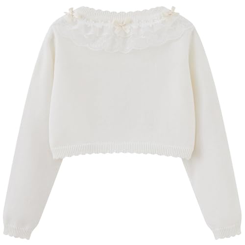Winmany WINMANY110 Baby Girl And Toddler Long Sleeve Cardigan Kids Knitted Lace Shrug Cardigan Sweater 1-8 Years  thumb #1