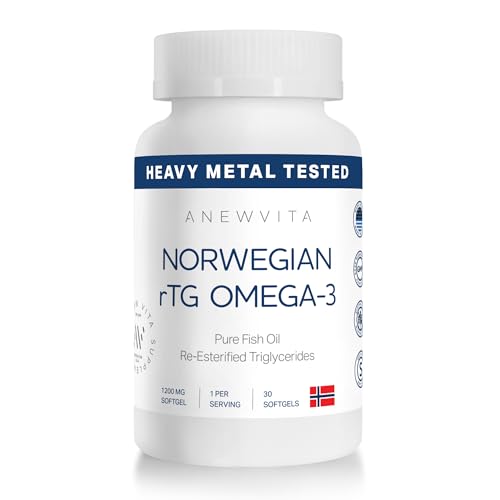 Norwegian rTG Omega 3 Fish Oil for Brain & Heart Boost Triglyceride Fish Oil Omega 3 Supplements 300 DHA 600 EPA Omega 3 Softgels Essential Fatty Acids for Eyes Skin & Joints 1200mg 30 Servings