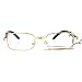 SA106 Art Nouveau Vintage Style Rectangular Metal Frame Eye Glasses Gold