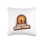 Appalachian Trail Souvenir Map Hiking Appalachia Throw Pillow