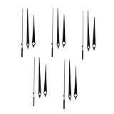 CAPASTEC 5 Set Zeiger, Uhrwerk Ersatzteil, Aluminium Zeiger Für DIY Uhrwerk Reparatur, 70mm 90mm 94mm, Schwarz