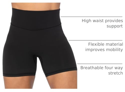 Image of Sunzel No Front Seam High Waist Biker Shorts for Women, Squat Proof Yoga Workout Gym Bike Shorts | 3, 5 Or 8-Inch Inseam, High Waisted, Tummy Control, No Front Seam, Buttery Soft, Compression Fit, Squat Proof