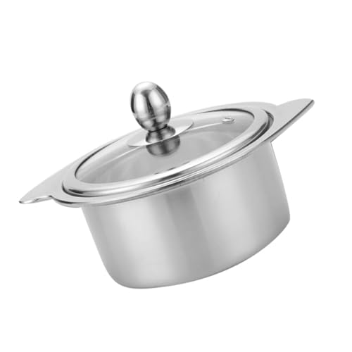 COLLBATH Induction Cooker Pot Lid 18cm Stainless Steel Hot Pot for Cooking Food-grade