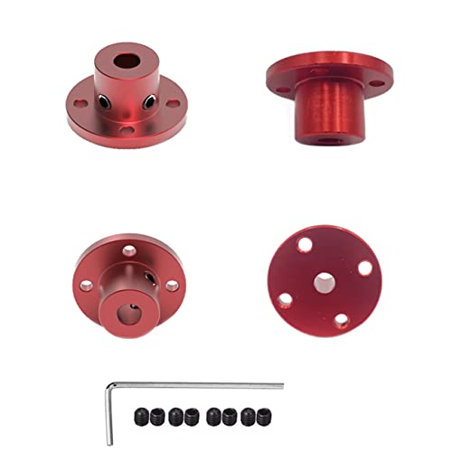 4 Stück 5 mm Aluminiumlegierung starre Flanschkupplung Motor Führungswelle Kupplung für DIY Motorverbinder