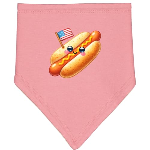 inktastic All-American Hot Dog Baby Bandana Bib Mauve and Natural 461d7