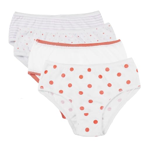 Buyless Fashion Girls Panties Assorted Colors Soft Cotton Brief Underwear 4 Pack