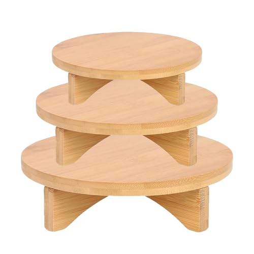 Socle de décoration marron en bois de qualité pour grand vase - 8