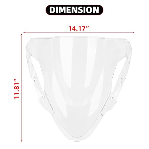 Image of PSLER Double Bubble windshield for 2024 2025 ZX6R Clear | ZX6R accessory, motorcycle windscreen channels airflow to effectively reduce wind noise