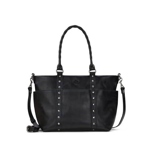 Patricia Nash Carducci Tote Purse for Women - Leather Tote Bag for Women - Designer Handbags For Women - Women Handbags - Leather Purses For Women - Leather Handbags For Women - Black Leather Purse