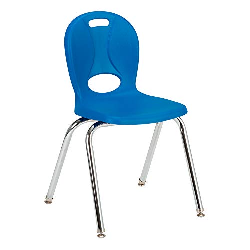 Image of Learniture LNT-116-CSW-BB Learniture Structure Series School Chairs for Classroom, 16 inch Seat Height, Brilliant Blue, Pack of 4