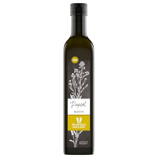 Rapsöl BIO 500 ml nativ und kaltgepresst mühlenfrisch von der Ölmühle Solling