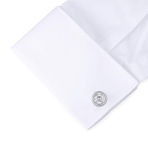 Gemelos para camisa de volante de auto HONEY BEAR plata miniatura 2