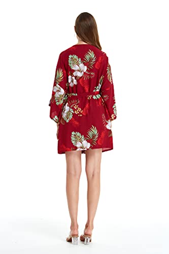 Image of Women's Hawaiian Open Front Kimono Top Signature Prints | Open Front Design; Lightweight Rayon; Signature Tropical Prints; Relaxed Fit; Resort Vacation Style