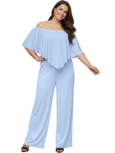 Image of KOH KOH Womens Long Pant Strapless Off Shoulder Pockets One Piece Jumpsuit
