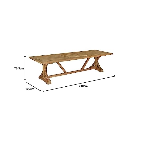 Gartentisch France aus recyceltem Teakholz