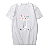 Xkpopfans Kpop Seventeen T-Shirt Fourth Anniversary Shirts Woozi Vernon DK Jun Tee Shirt White Vernon XL