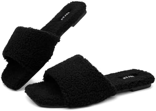 UBFEN Womens Mens Slippers Memory Foam Comfort Fuzzy Plush Lining...