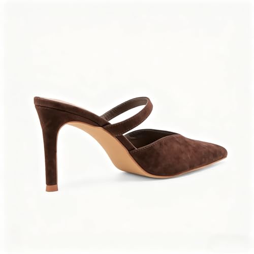 Image of Pointed Toe Heels for Women Slip on Pumps Pointy Stiletto Heels Dressy Sexy Fashion Leather Pumps