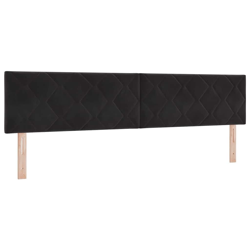 Velluto premium design moderno LED letto matrimoniale 200x200 cm Nero