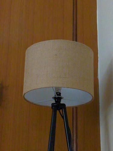Image of Modern Wooden Shelf Floor Lamp with Fabric Shade | 3-Tier Storage Stand Lamp for Living Room, Bedroom & Home Decor