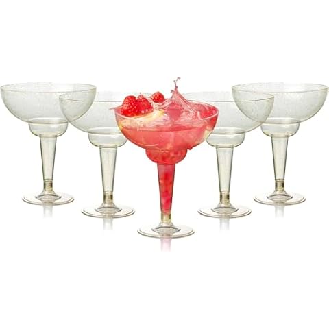MATANA 48 Elegant Plastic Margarita Glasses Cover